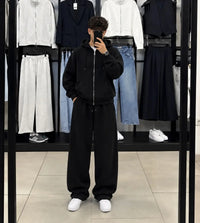 Ensemble 2 Pièces Premium Unisexe – Veste Zippée & Pantalon Baggy