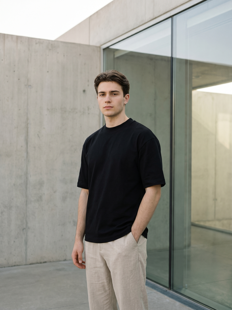 T-shirt Semi Oversize Premium – Style Moderne & Confort Quotidien